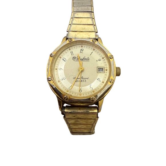 VTG Lucien Piccard Dufonte Watch Women’s Gold / Silver Tone w/ Date Tested - Picture 1 of 6